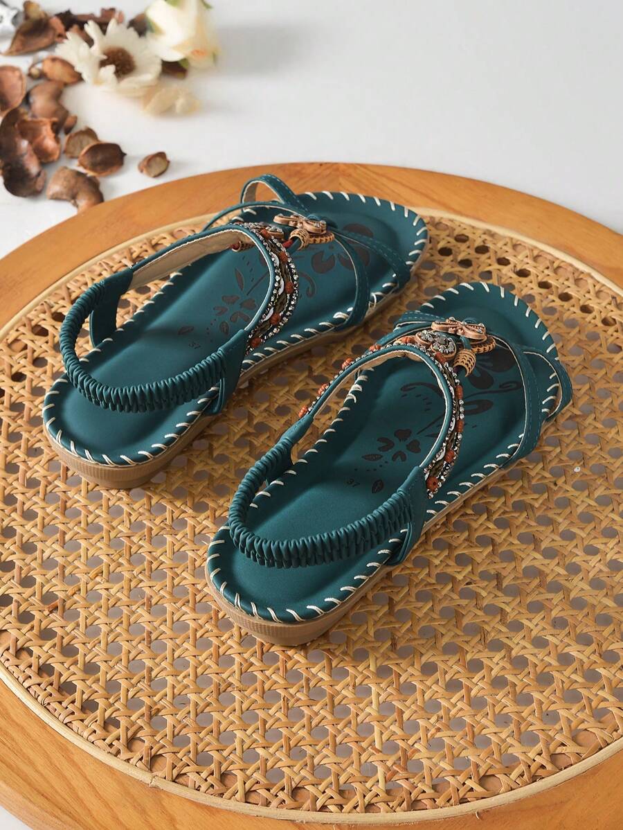 Saffron - Peep-Toe Summer Flats