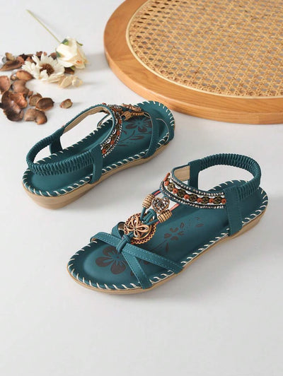 Saffron - Peep-Toe Summer Flats