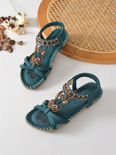 Saffron - Peep-Toe Summer Flats