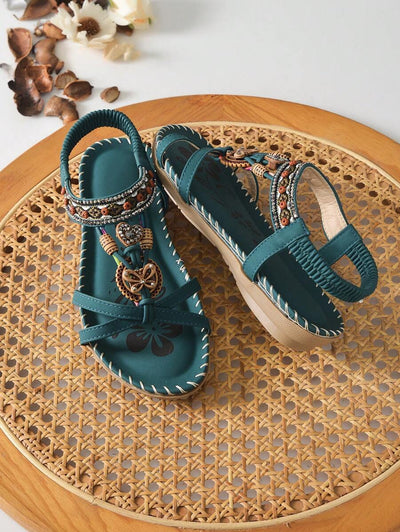 Saffron - Peep-Toe Summer Flats