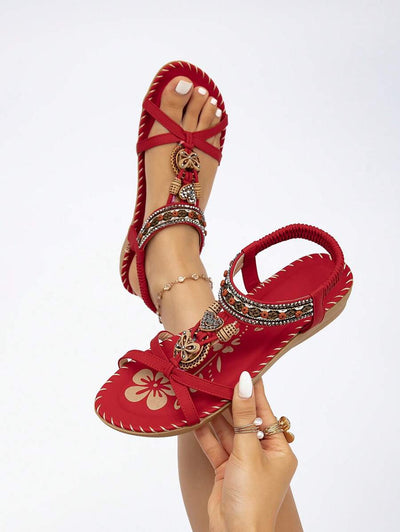 Saffron - Peep-Toe Summer Flats