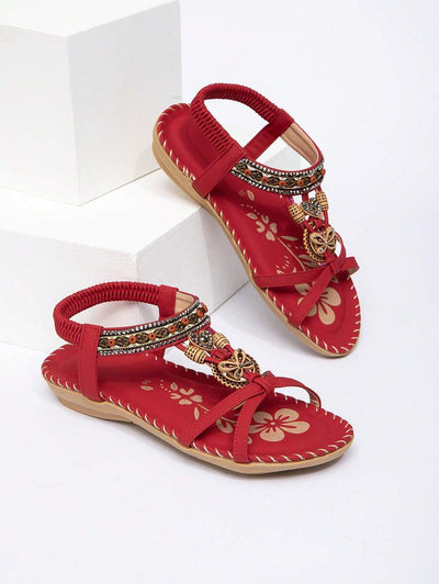 Saffron - Peep-Toe Summer Flats