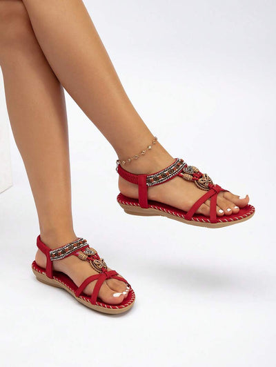 Saffron - Peep-Toe Summer Flats