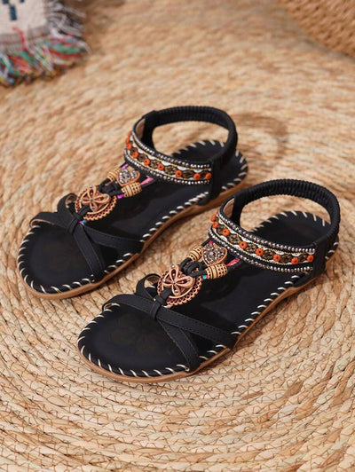 Saffron - Peep-Toe Summer Flats