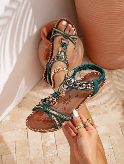 Saffron - Peep-Toe Summer Flats