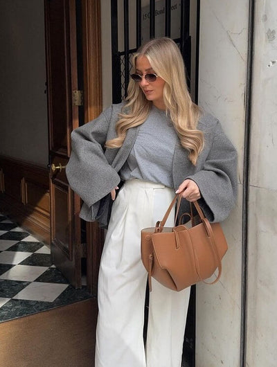 Pernilla – Elegant Tote Bag with Gathered Sides